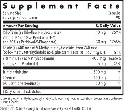 ARG Homocysteine Plus – Methylated B Vitamin Complex with Glutathione