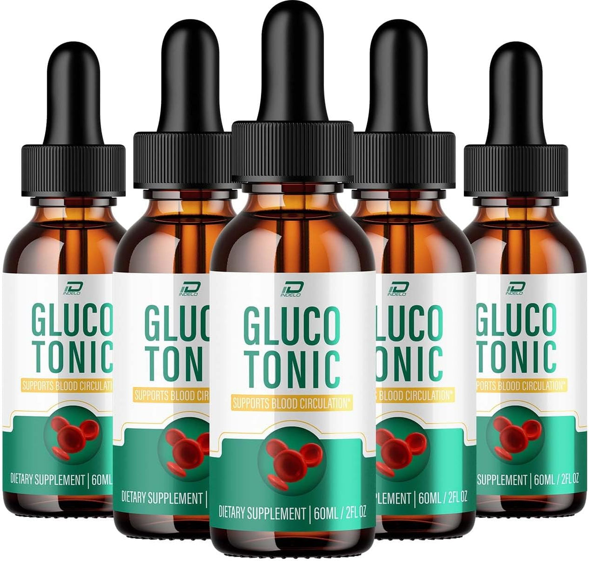 Gluco Tonic Drops – Extra Strength Natural Liquid Supplement (5 Pack, 5 Month Supply) - görsel 1