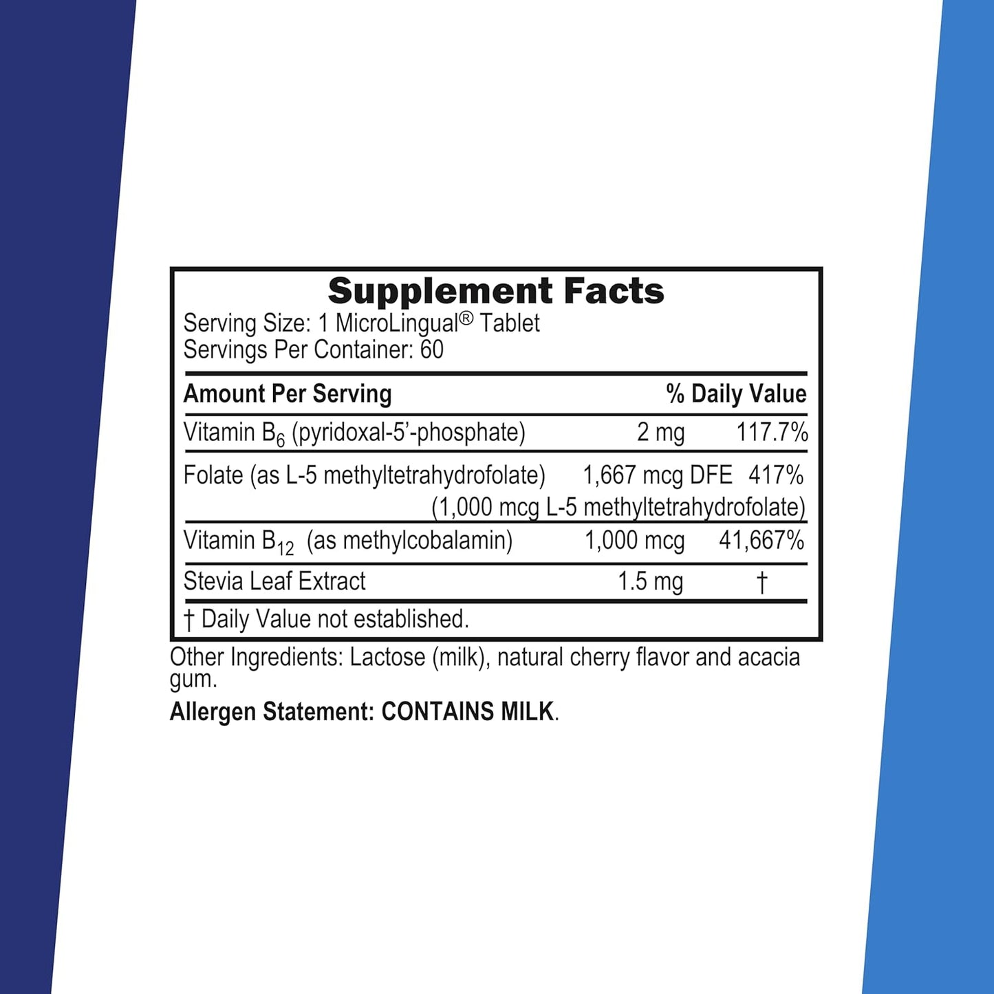 Superior Source Methylcobalamin B12 1000 mcg with B6 and Methylfolate - 60 Sublingual Tablets - görsel 2