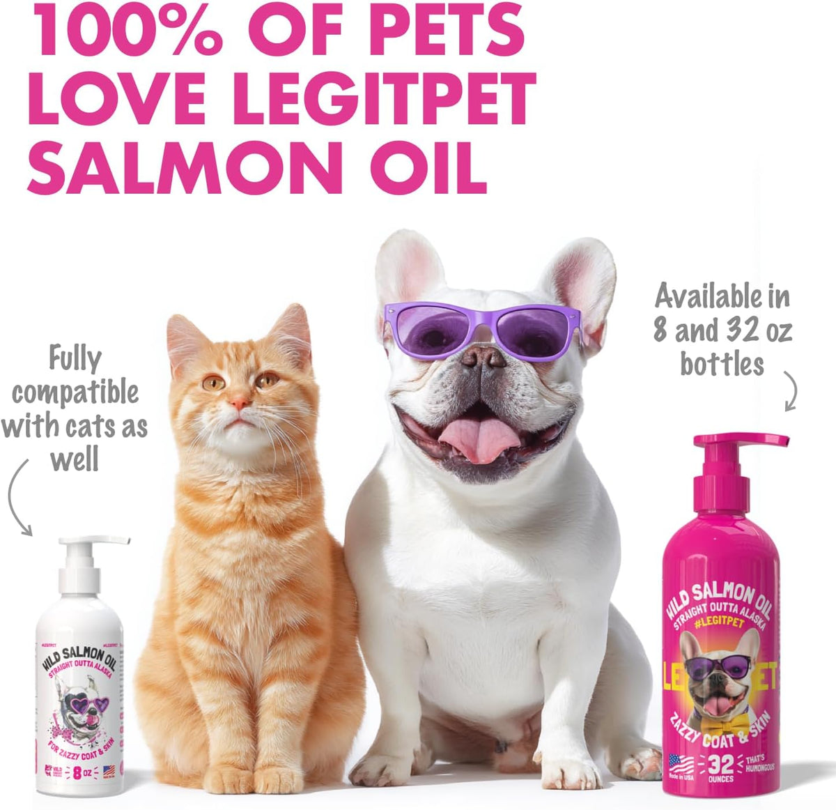 Wild Alaskan Salmon Oil for Dogs & Cats - Pure Fish Omega 3 6 9 Liquid EPA DHA Fatty Acids - Skin & Coat Supplement - 8 fl oz - görsel 5