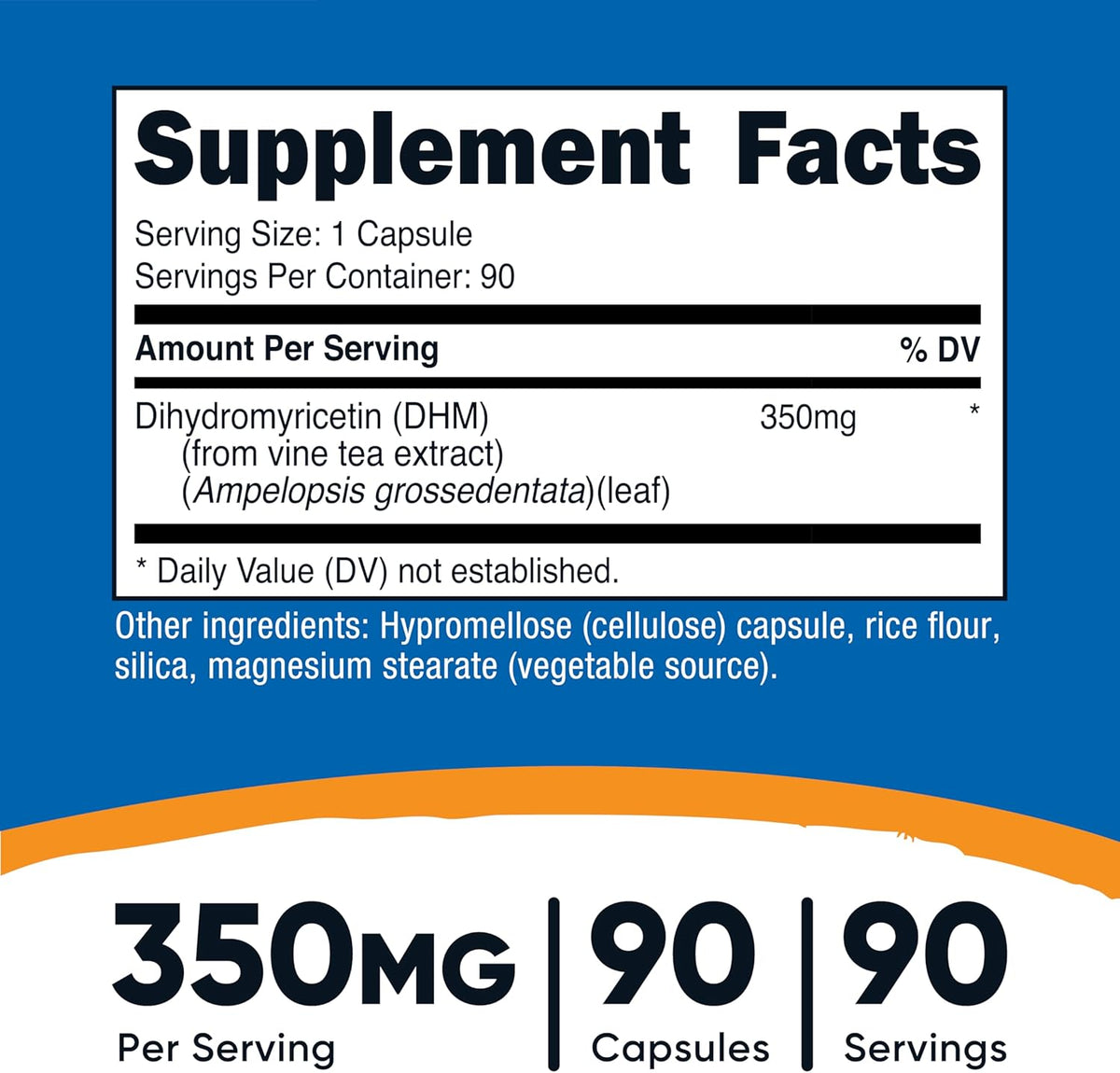 Nutricost Dihydromyricetin (DHM) Capsules - 350mg, 90 Capsules - görsel 2