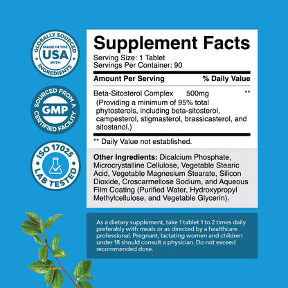 Natures Craft Plant Sterols Complex with Beta-Sitosterol - 90 Capsules
