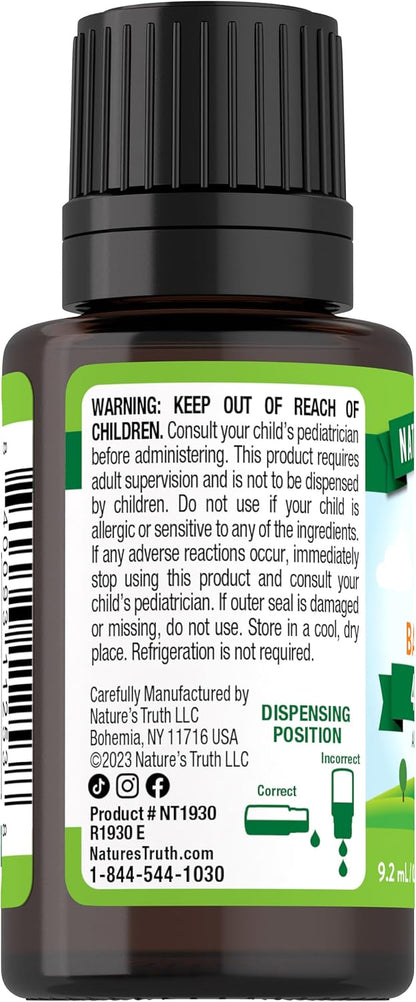 Nature's Truth Vitamin D Drops for Infants | 400 IU | 9.2 mL | D3 for Children | Vegetarian, Non-GMO & Gluten-free