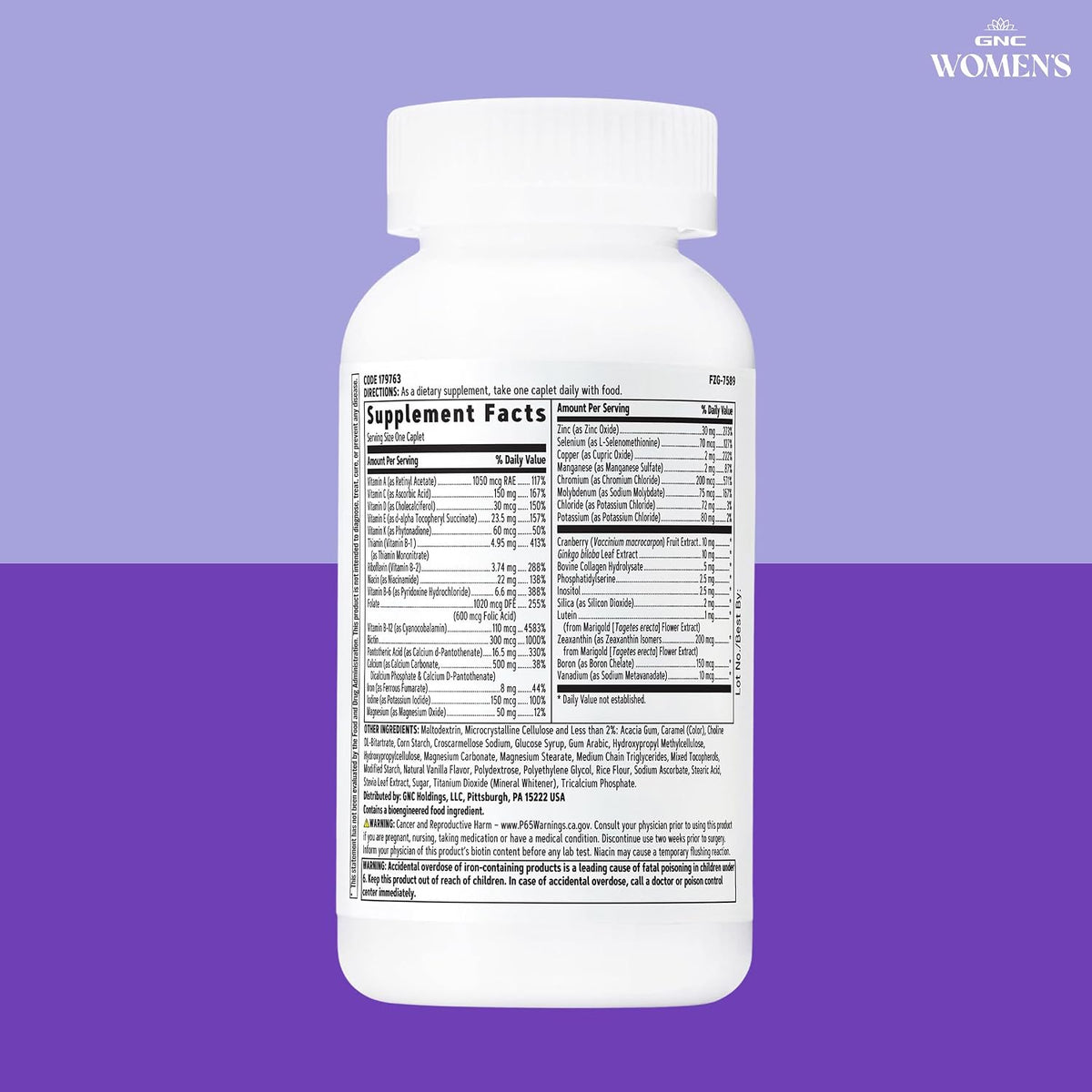 GNC Women's 50 Plus One Daily Multivitamin, Supports Overall Wellness and Healthy Ageing, 60 Tablets - görsel 7
