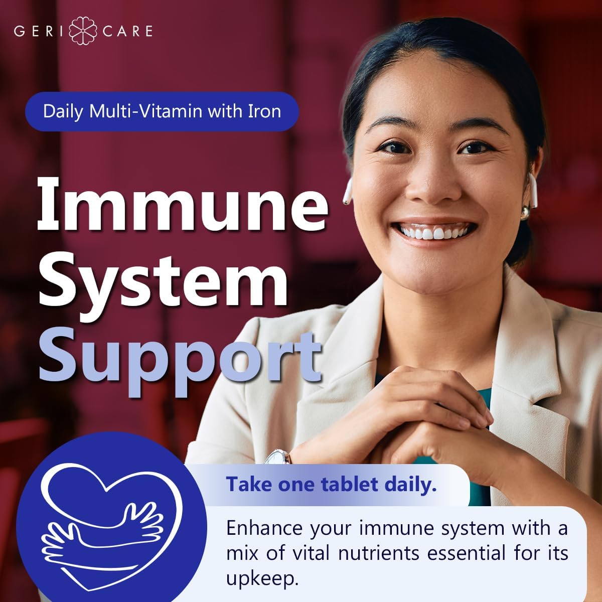 GeriCare One-Daily Multivitamin with Iron, 100 Tablets - görsel 5