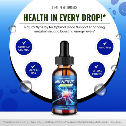 Nu Nerve Drops – Liquid Supplement for Nerve Health Support (Pack of 5)