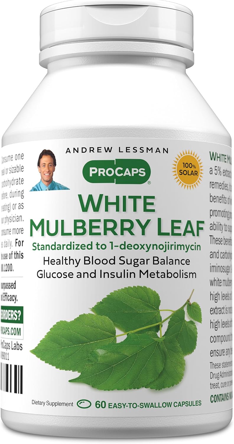 ANDREW LESSMAN White Mulberry Leaf 60 Softgels - High Potency Standardised Extract - görsel 1