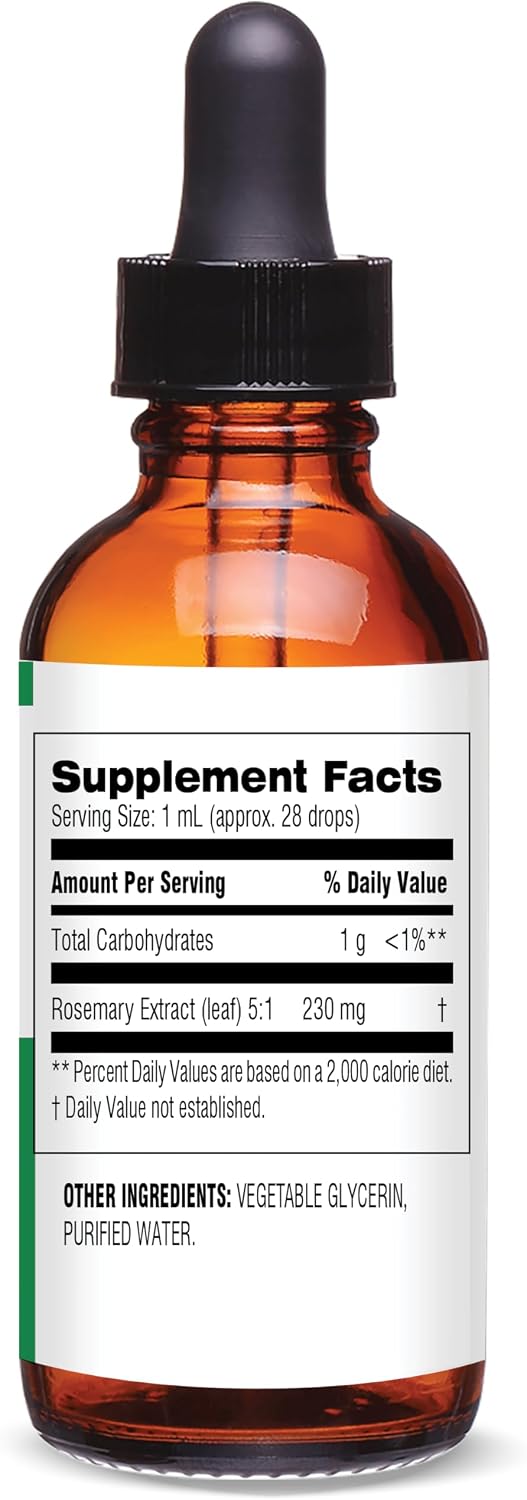 Botanic Choice – Rosemary Leaf Liquid Extract – Alcohol-Free, Gluten-free – Fast Acting Drops – Easy Dropper – 30 ml (2 Pack) - görsel 1