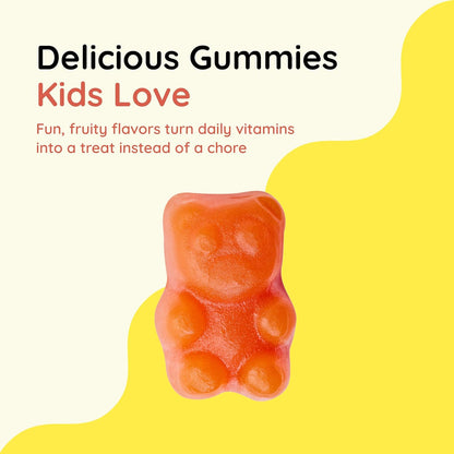 CHILDLIFE ESSENTIALS Multivitamin Gummies for Children – Sugar-Free, with DHA & Lutein, Natural Strawberry Flavour (90 Count)