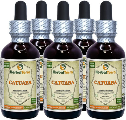 Catuaba (Erythroxylum Catuaba) Tincture, Dried Bark Liquid Extract by HerbalTerra, 2 x 120 ml