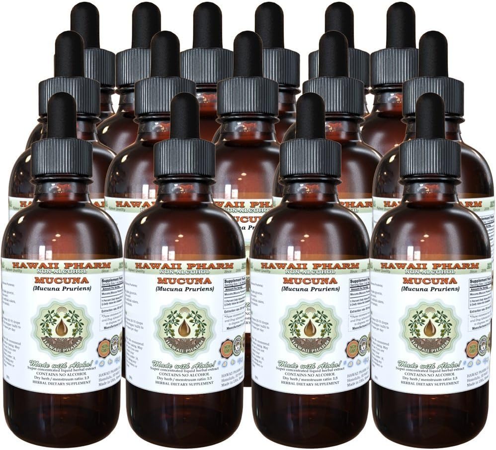 Hawaii Pharm Mucuna Alcohol-Free Liquid Extract – Professional Grade, Small Batch Crafted Mucuna Pruriens Dried Seed Glycerite (118 ml) - görsel 1