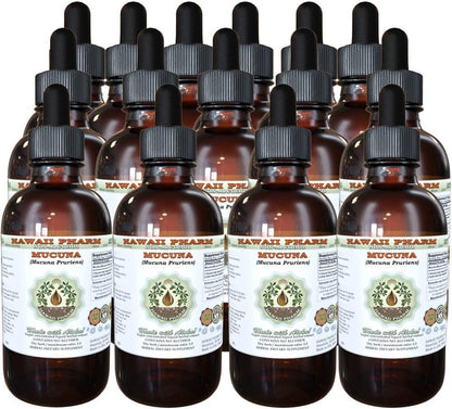 Hawaii Pharm Mucuna Alcohol-Free Liquid Extract – Professional Grade, Small Batch Crafted Mucuna Pruriens Dried Seed Glycerite (118 ml)