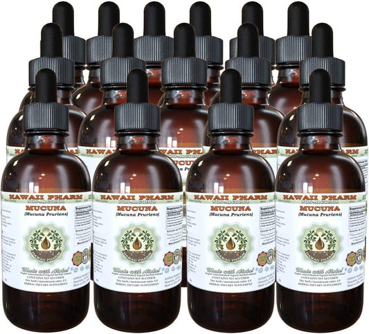 Hawaii Pharm Mucuna Alcohol-Free Liquid Extract – Professional Grade, Small Batch Crafted Mucuna Pruriens Dried Seed Glycerite (118 ml)