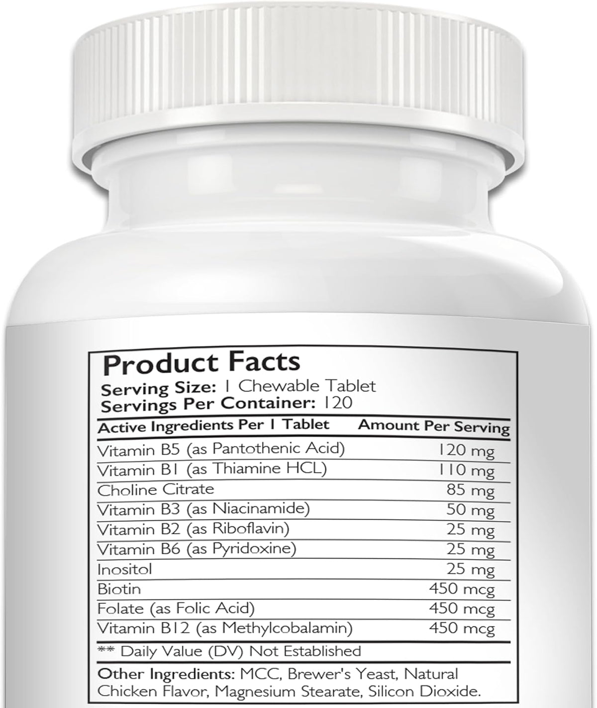 Nutrition Strength Vitamin B Complex for Dogs – for Blood Cell & Nervous System Support, 120 Chewable Tablets - görsel 9