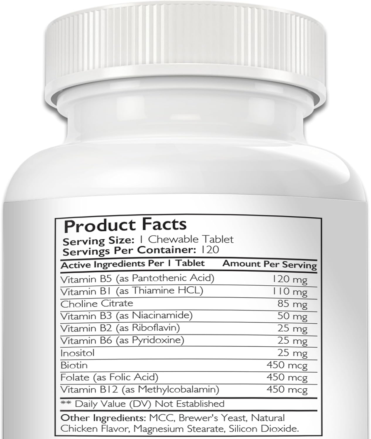 Nutrition Strength Vitamin B Complex for Dogs – for Blood Cell & Nervous System Support, 120 Chewable Tablets - görsel 9