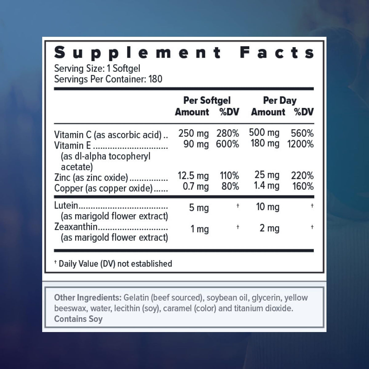 Focus Select AREDS2 Based Eye Vitamin-Mineral Supplement - 180 Softgels (90-Day Supply) - görsel 2