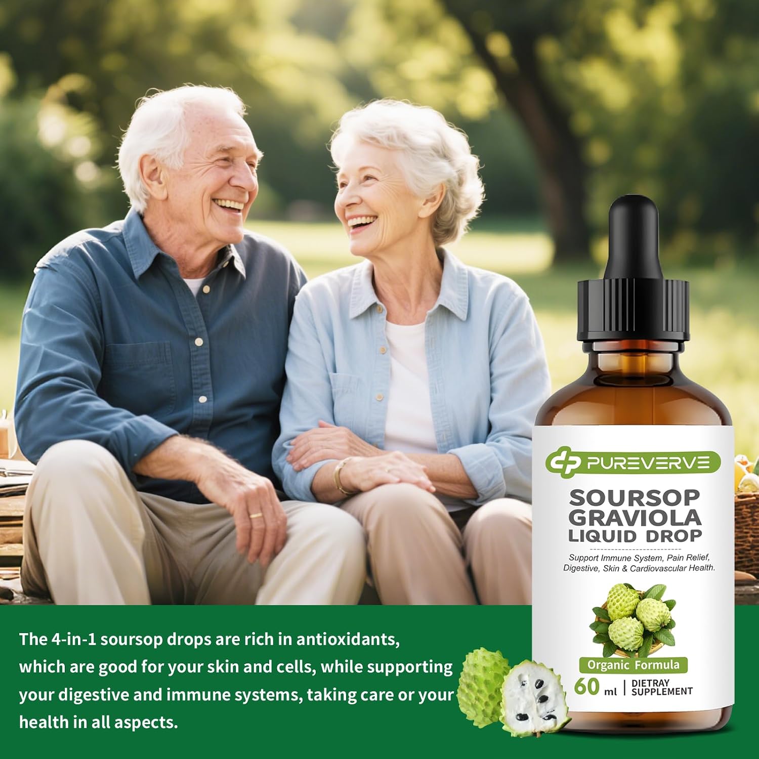 Herbal Goodness Soursop Graviola Liquid Drops for Immune & Gut Health, 60 ml - görsel 6