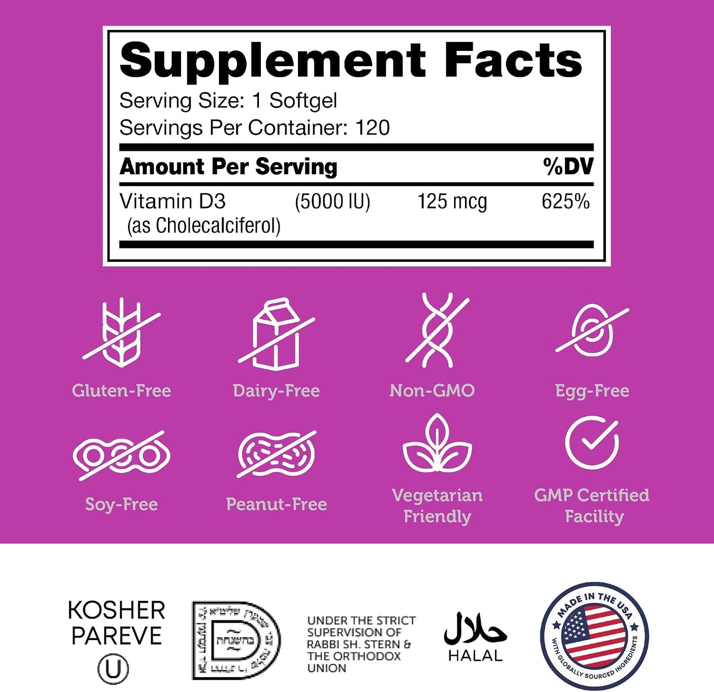 Zahler Advanced Vitamin D3 5000 IU Softgels - görsel 5