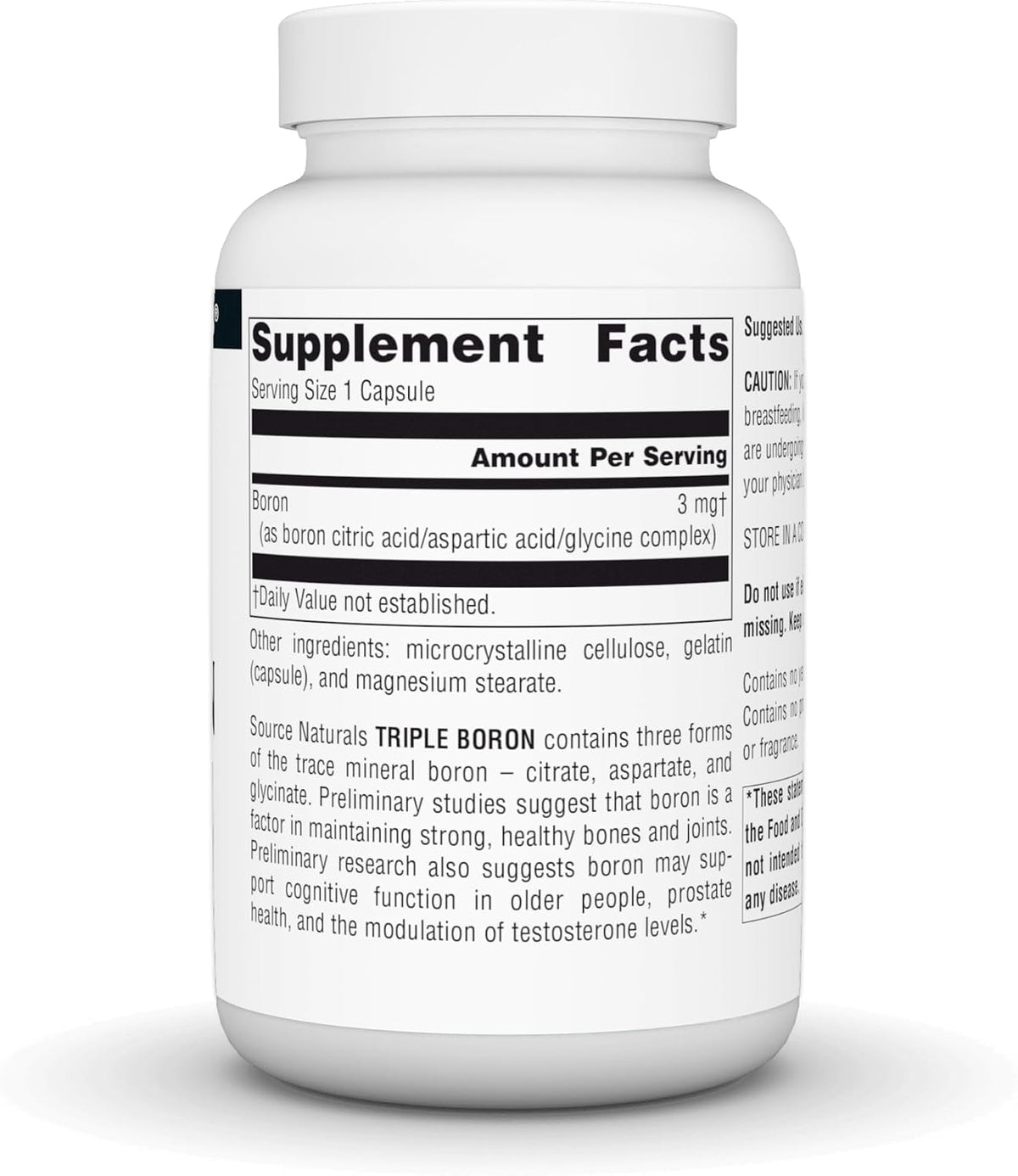 Source Naturals Triple Boron - 3 mg, 200 Capsules - görsel 3