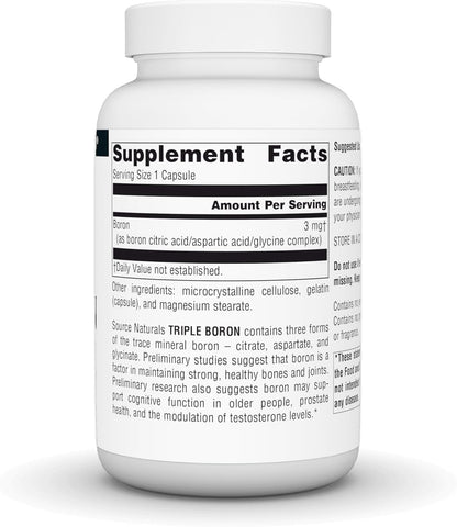 Source Naturals Triple Boron - 3 mg, 200 Capsules