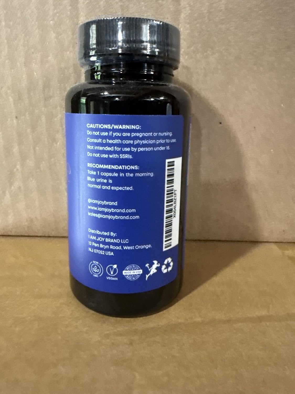 I Am Joy co. Methylene Blue Capsules (USP Pharma Grade) with NAC for Antioxidant Support, Vitamin C for Absorption, Beetroot for Blood Flow, Cognition 60 Capsules - görsel 9