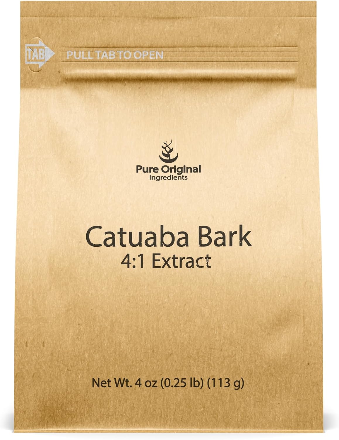 Pure Original Ingredients Catuaba Bark Extract, 113 g, 4:1 Extract, Fine Powder - görsel 1