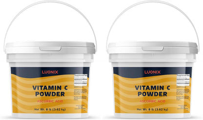 Luonix Vitamin C Powder, 1 Gallon Bucket - Ascorbic Acid Supplement