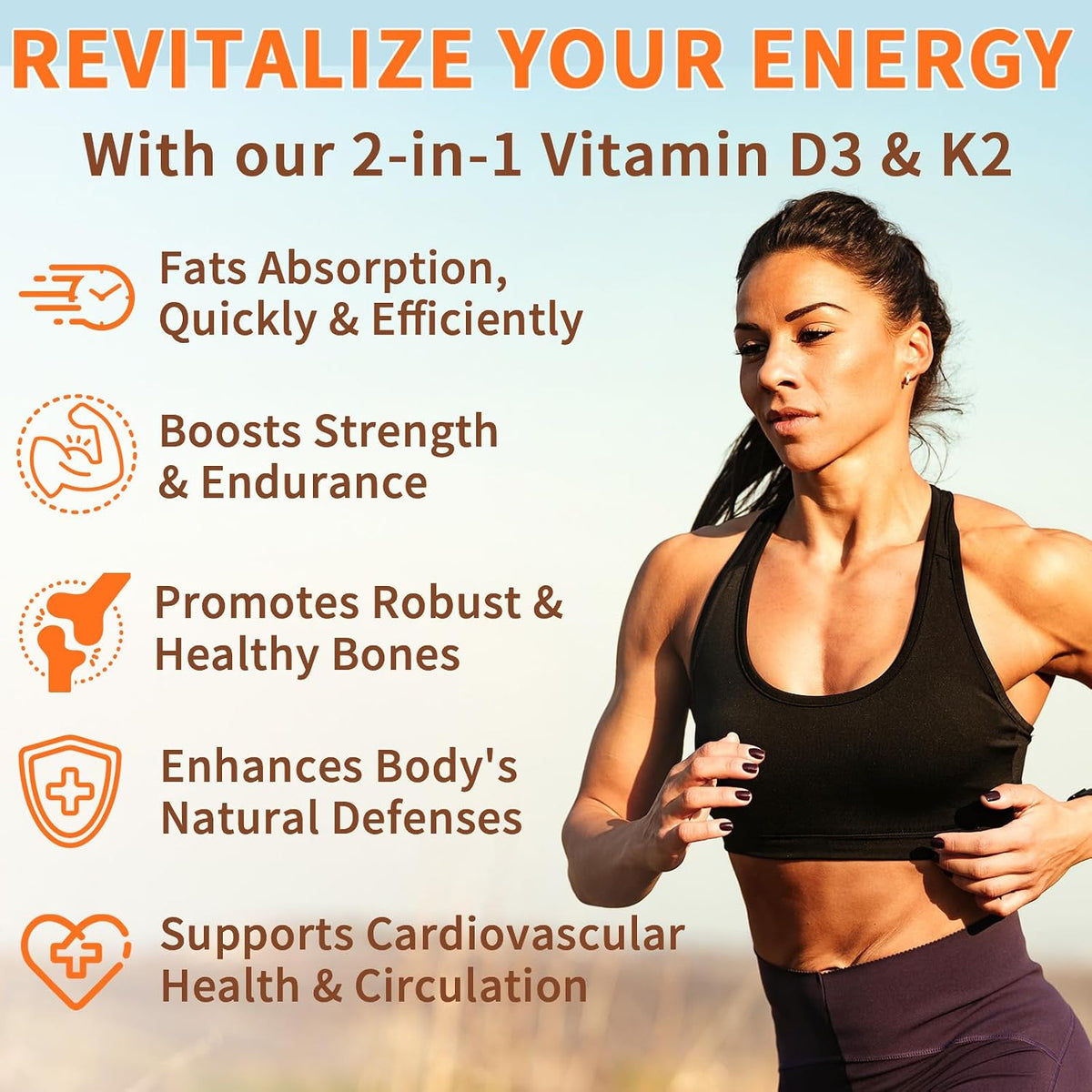newseel Vitamin D3 K2 Capsules with Coconut Oil, 120 Soft gel capsules - görsel 5