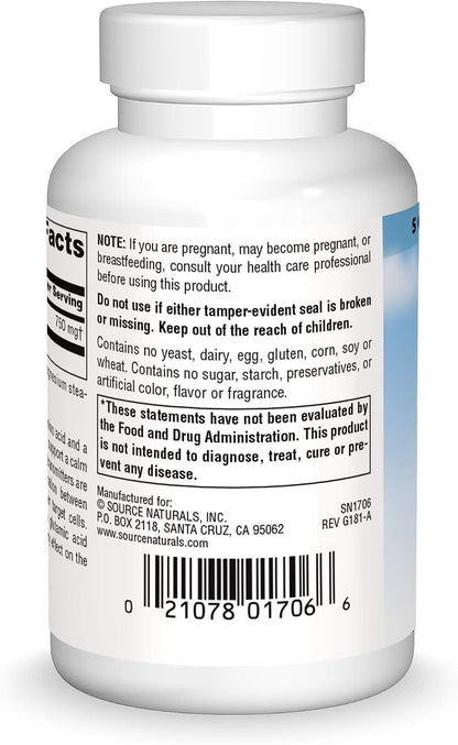 Source Naturals Serene Science GABA, for a Calm Mind, 750mg – 45 Capsules