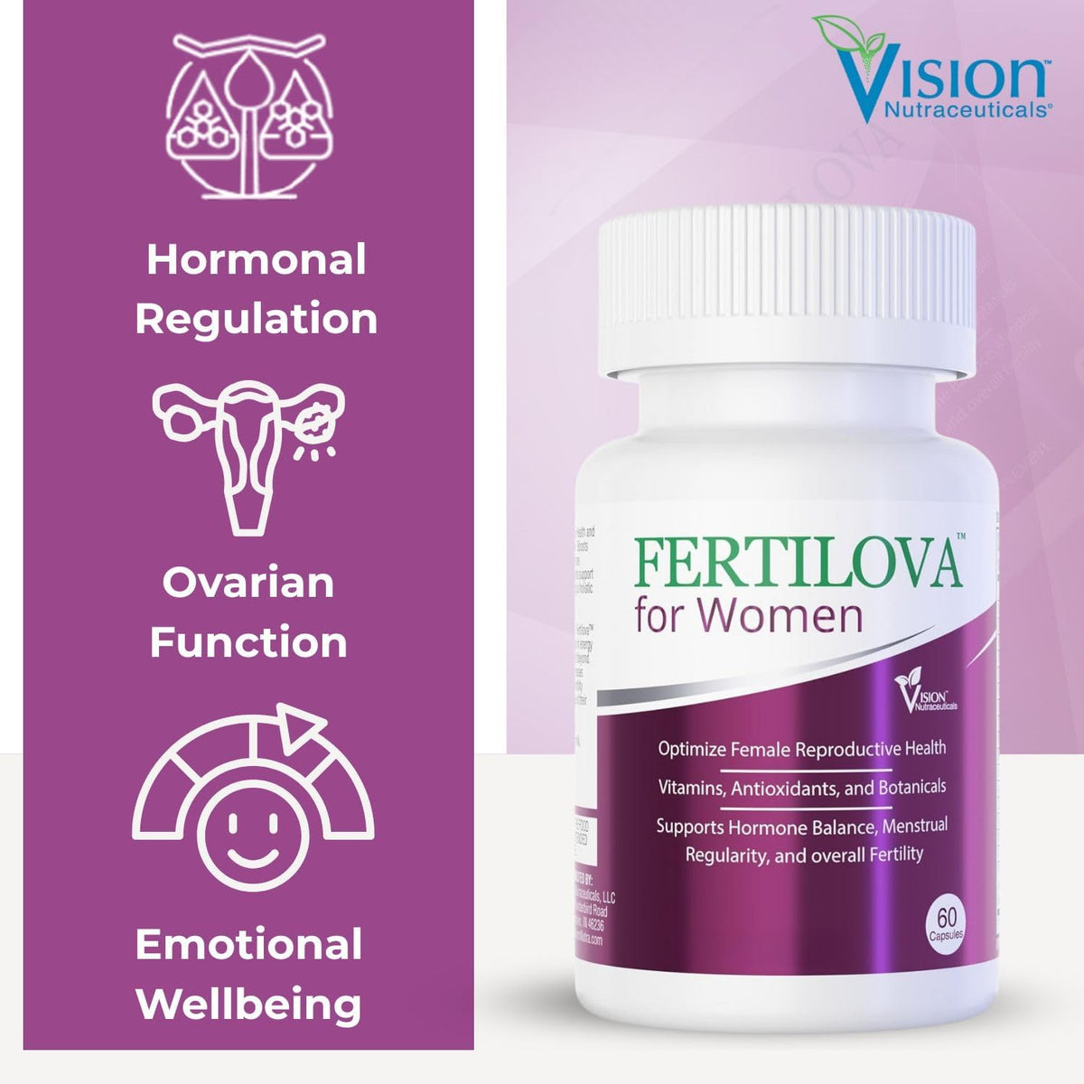 Fertilova – Women's Fertility Support Supplement | For Hormonal Balance and Menstrual Regularity | 60 Vegan Capsules (2-Month Supply) - görsel 5