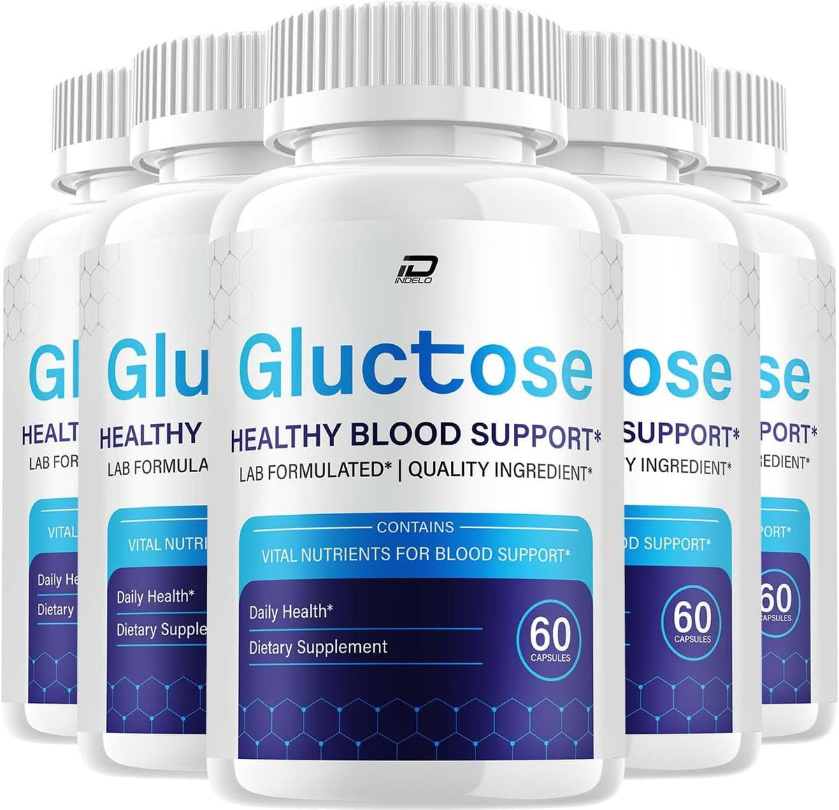 Gluctose Capsules – Advanced Supplement, All-Natural Formula to Maintain Healthy Levels, Maximum Strength Formula (5 Pack - 300 Capsules) - görsel 1