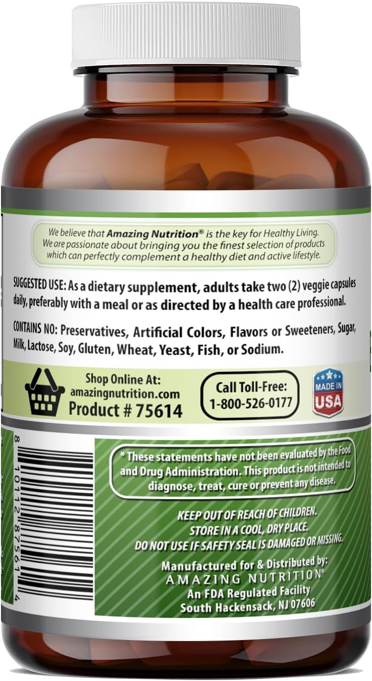 Amazing Formulae Bitter Melon Complex Supplement | 2500 mg per Serving | 200 Vegetable Capsules | Non-GMO | Gluten-free | Made in USA - görsel 4