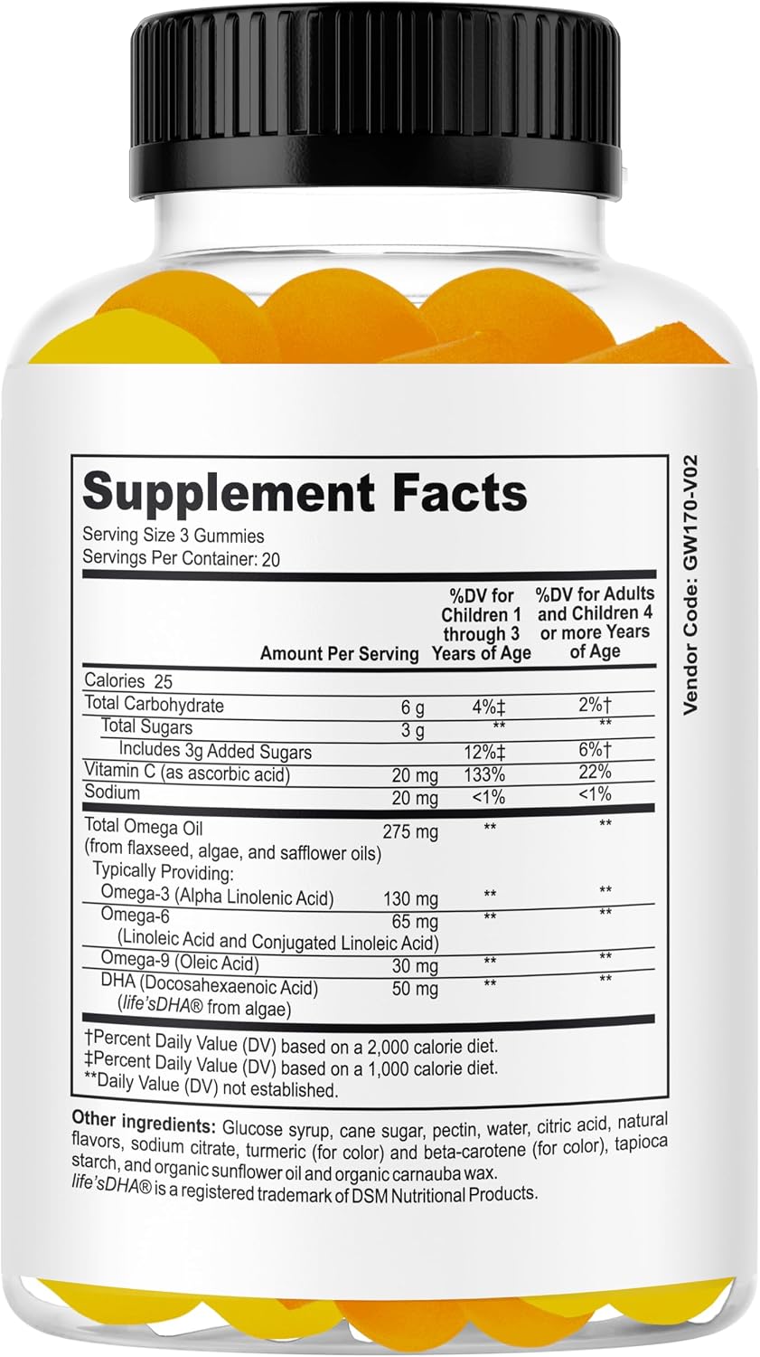 Superkids Kids Focus Gummies with Omega-3 DHA – 60 Gummies - görsel 8