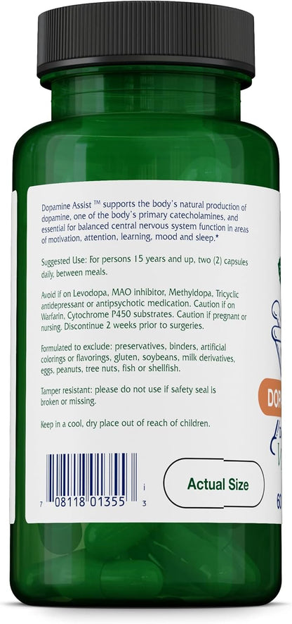 Vitanica Dopamine Assist - Neurotransmitter Support Supplement - 60 Capsules