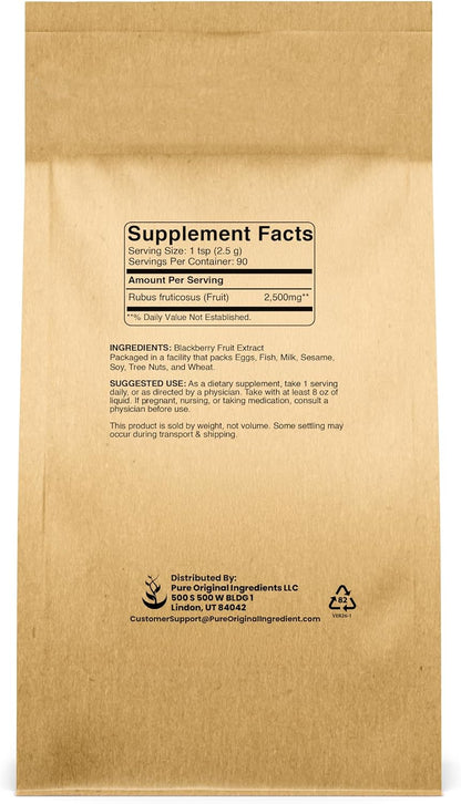 Pure Original Ingredients Blackberry Fruit Extract (227 g), 4:1 Powder