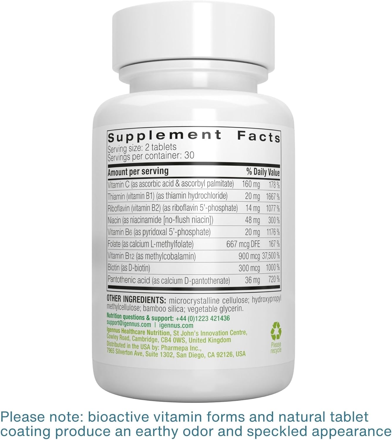 Igennus High Absorption Super B-Complex - Methylated & Active B Vitamins, Sustained Release, 60 Tablets - görsel 6
