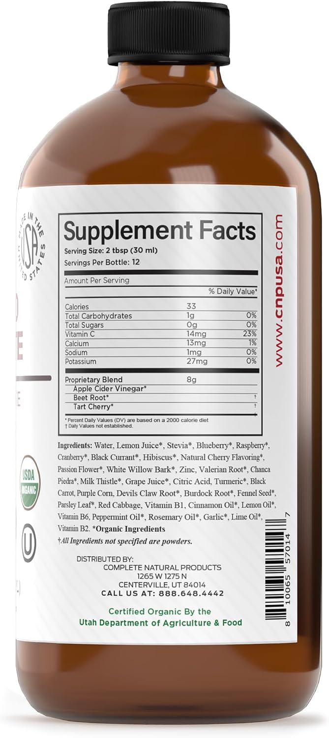 Complete Natural Uric Acid Complete - Liquid Supplement for Uric Acid Cleansing, Kidney Health & Blood Circulation - görsel 2