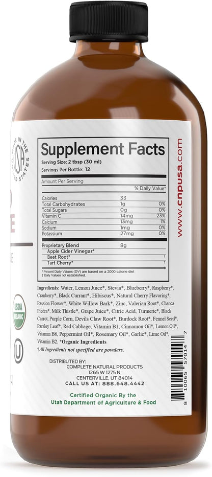 Complete Natural Uric Acid Complete - Liquid Supplement for Uric Acid Cleansing, Kidney Health & Blood Circulation