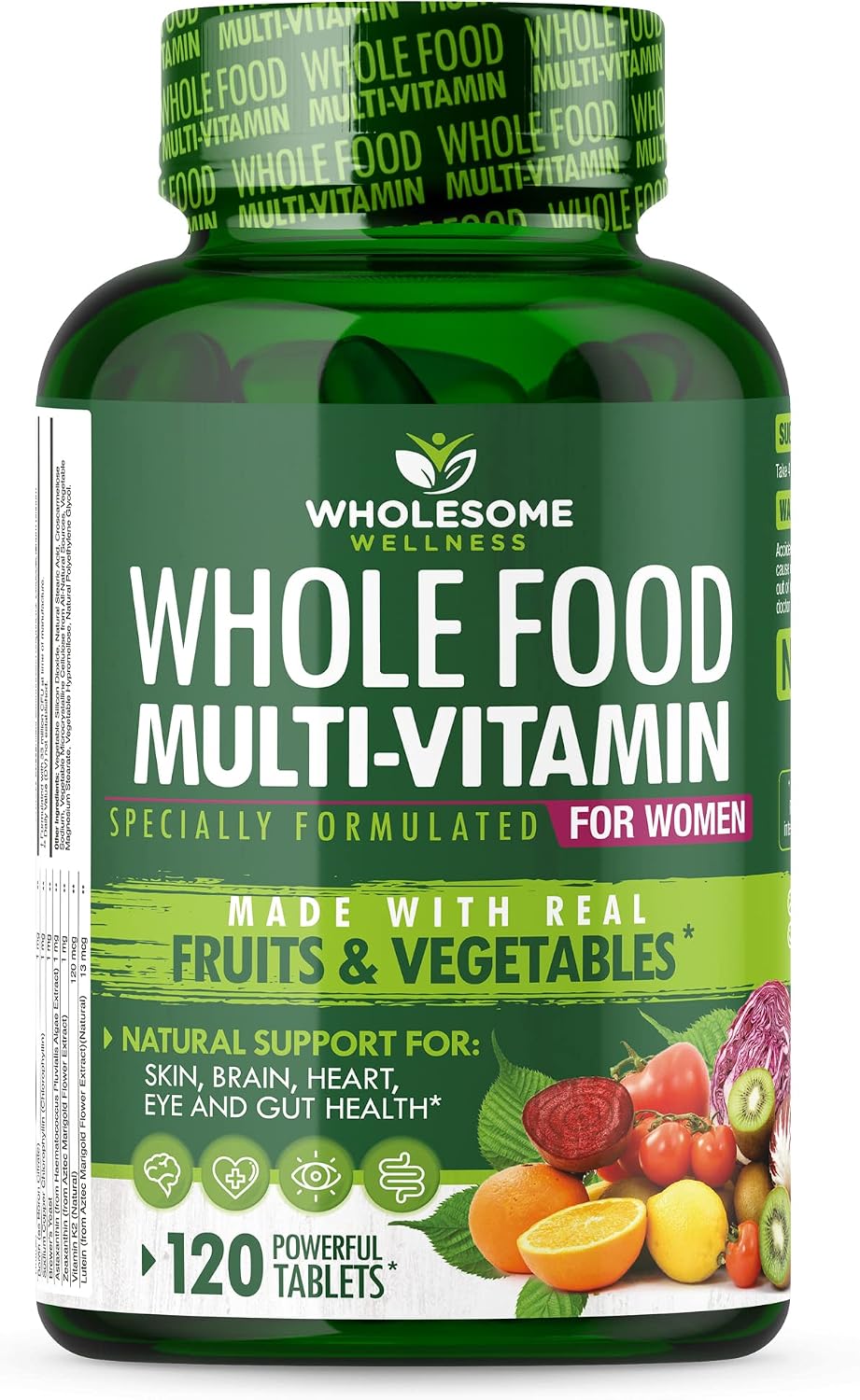 Wholesome Wellness Whole Food Multivitamin for Women, 120 Tablets - görsel 1