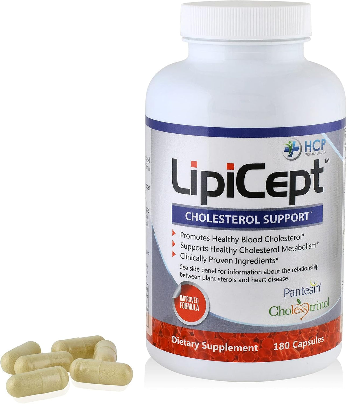 LipiCept – Natural Cholesterol Support Supplement with Plant Sterols – Helps Maintain Normal Cholesterol Levels – 180 Capsules - görsel 4