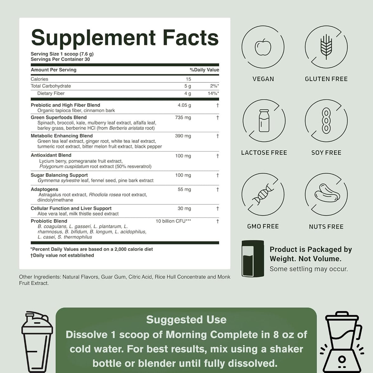 ACTIVATEDYOU Morning Complete Daily Wellness Greens Superfood Drink Mix – Apple Cinnamon, 30 Servings – Image 4