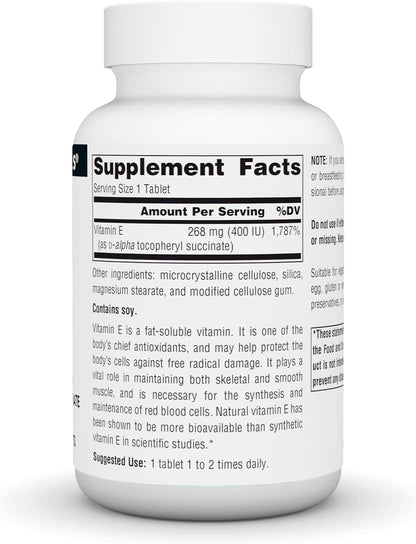 Source Naturals Vitamin E, 400 IU Fat-Soluble Antioxidant - 100 Tablets