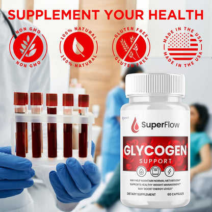 Super Flow Glycogen Support - Advanced Formula Glyco Optimiser (2 Pack, 120 Capsules)
