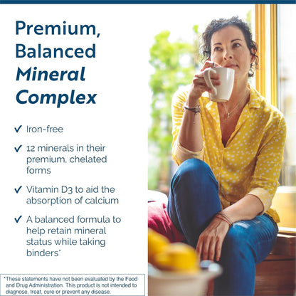 Researched Nutritionals Core Minerals - Daily Trace Minerals Food Supplement - Iron-Free Blend with Vitamin D3, Magnesium Glycinate and Iodine for Thyroid, Bone and Metabolic Support (120 Capsules)