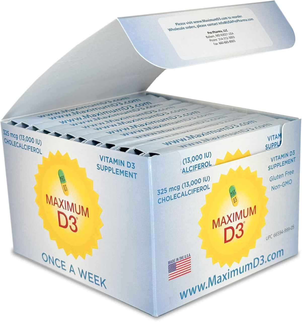 Maximum D3 - Vitamin D3 13,000 IU, 60 Capsules (60-Week Supply) - görsel 1