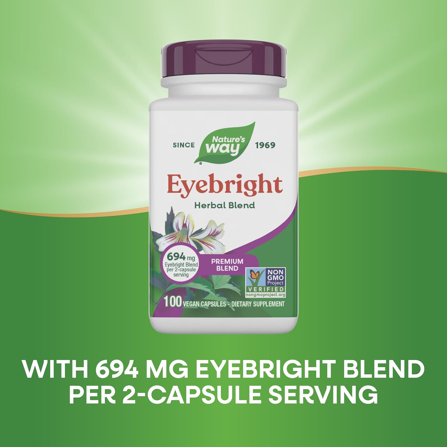 Nature's Way Eyebright Herb Premium Blend, 100 Capsules - görsel 4