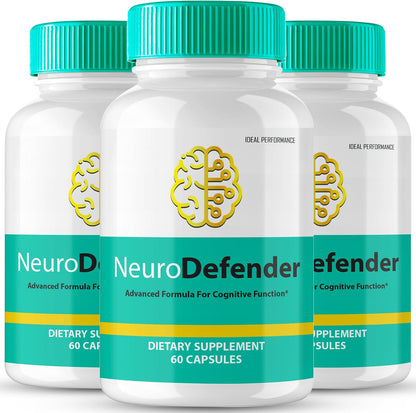 Neuro Defender Brain Supplements for Memory and Focus Capsules (3 Pack)