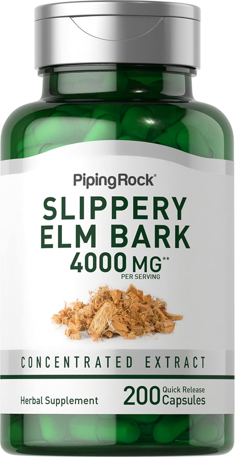Piping Rock Slippery Elm Bark Capsules, 200 Capsules - görsel 1