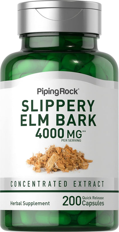 Piping Rock Slippery Elm Bark Capsules, 200 Capsules