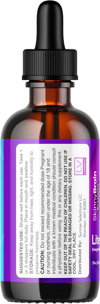 (2 Pack) Skinny Brain Liquid Drops, Skinny Brain Mineral Drops – 2 Bottles for 60 Days